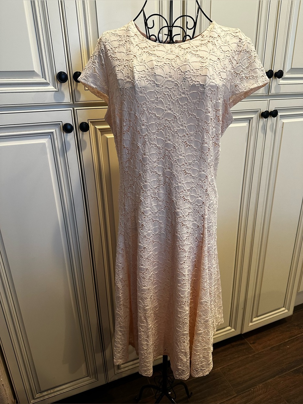Alfani Light Pink Lace Midi Dress